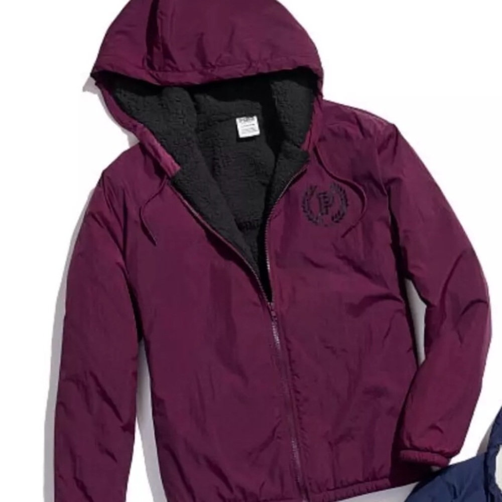 🚫SOLD🚫NEW PINK VS SHERPA ANORAK FULLY LINED HOODED - Picture 6 of 6